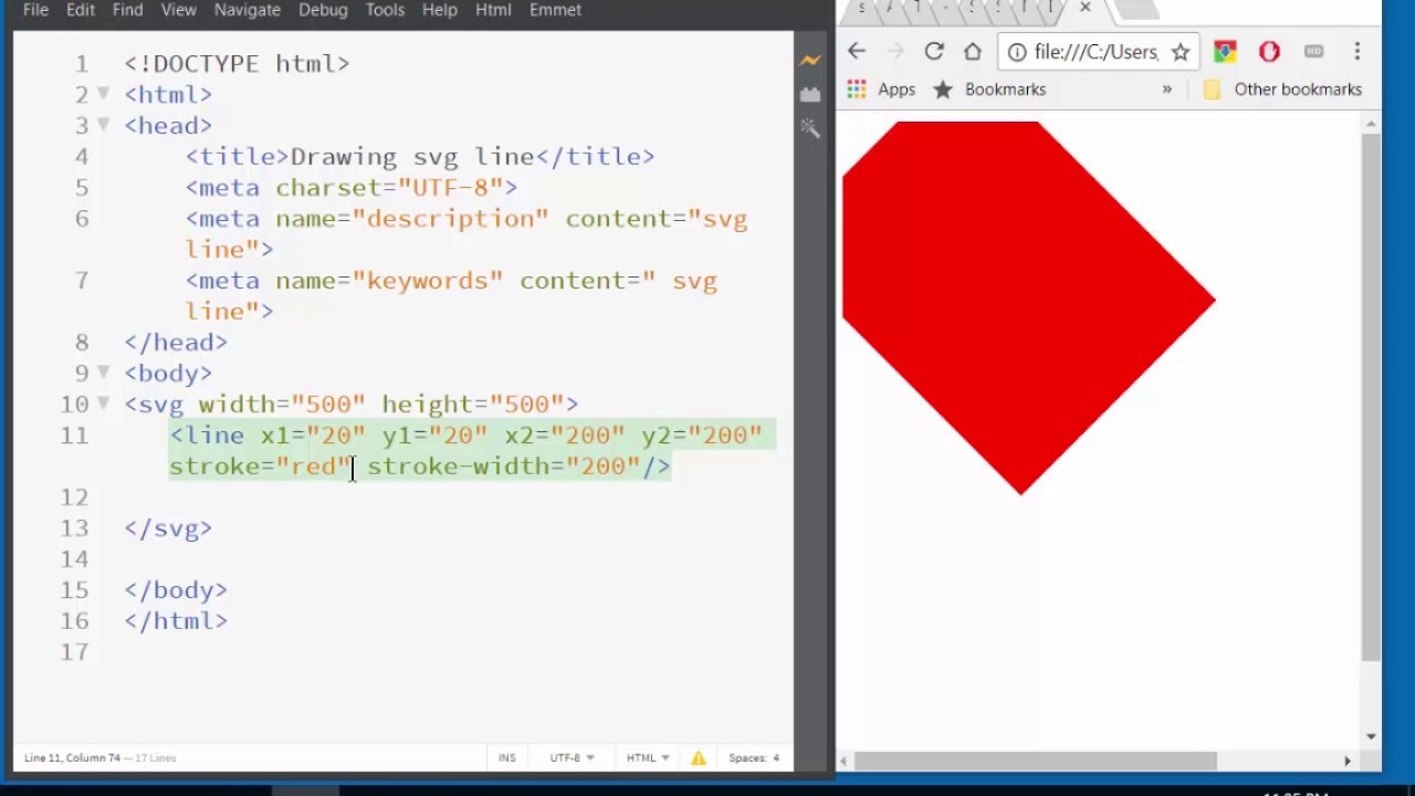1280x720 Tutorial For Beginner In Urdu Drawing Line Using Tag