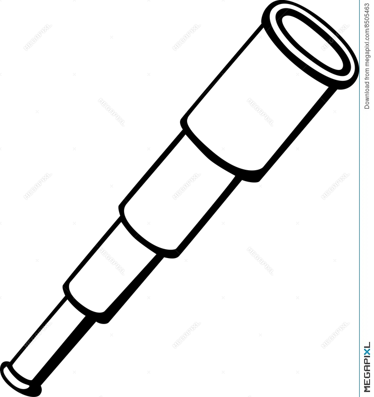 754x800 Telescope Drawing Vector For Free Download