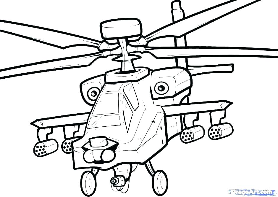 940x664 Helicopter Coloring