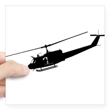 460x460 Huey Helicopter Square Stickers