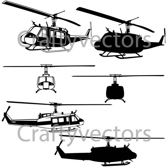 570x570 Bell Huey Helicopter Vector Etsy