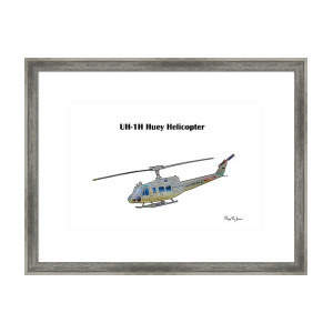 300x300 Bell Uh Huey Helicopter Framed Print