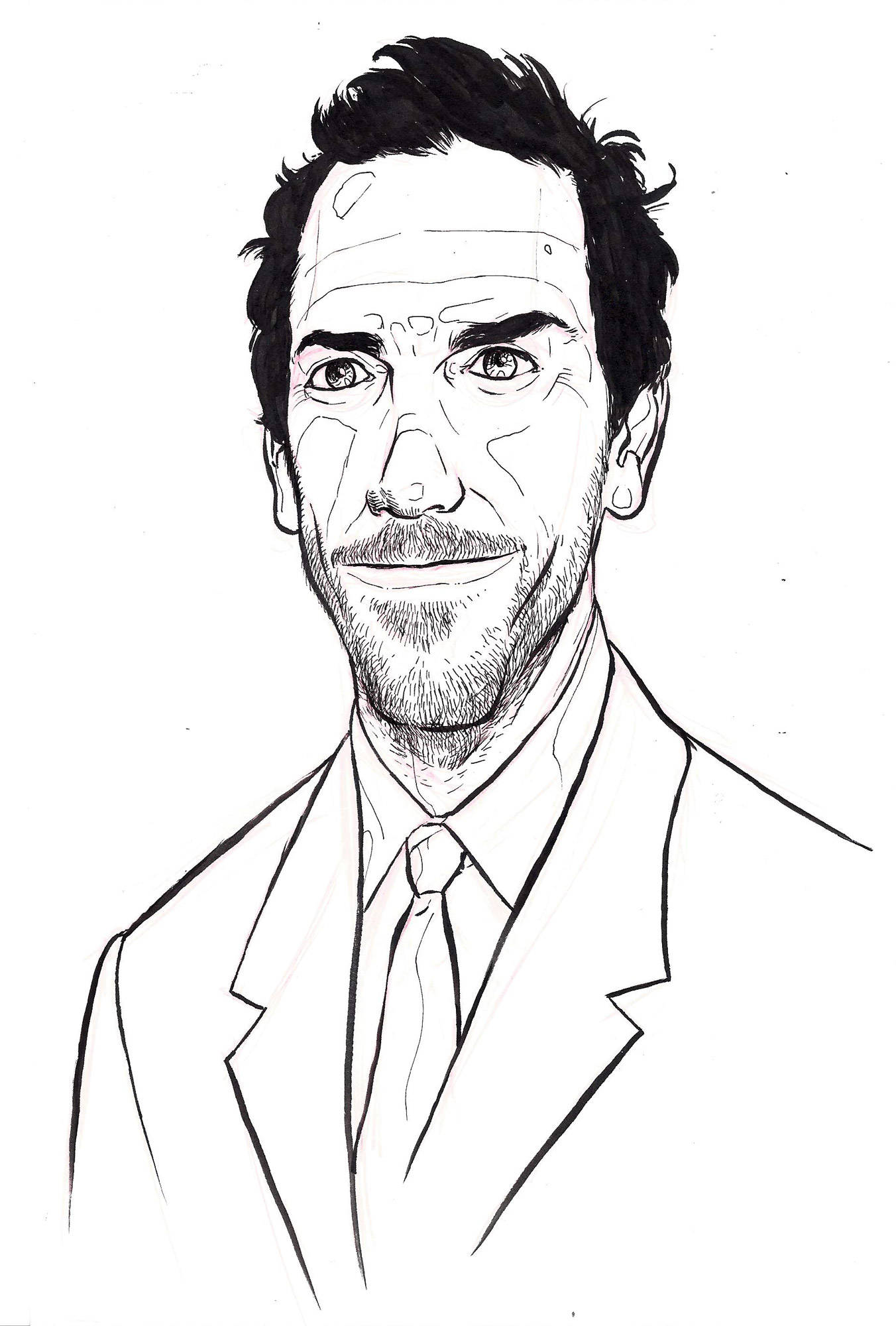 1352x2000 portrait of hugh laurie dr house etsy