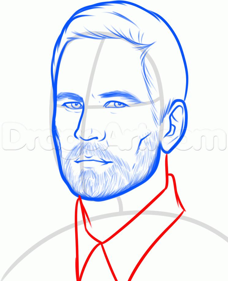 745x919 As It Is Simple To Draw Paul Walker's Portrait With A Pencil Step