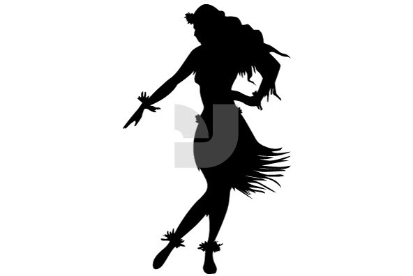 592x396 Hula Girl Silhouette