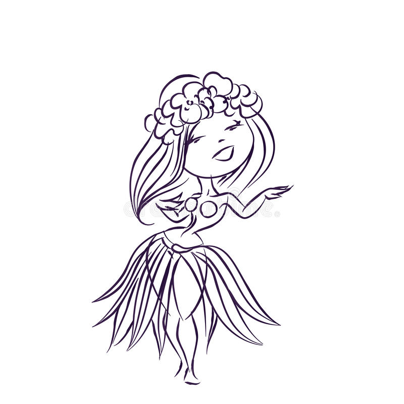 800x800 Cartoon Hula Dancer Clip Art