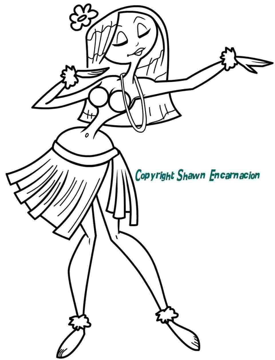 961x1260 A Draw Young Hula Girl Cool Cartoon With These Easy Steps Art U