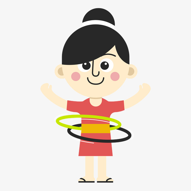650x651 Hand Drawn Hula Hoop Girl Vector Free Illustration Image