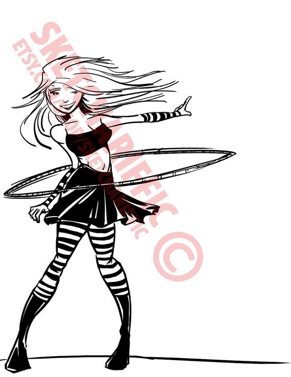 570x738 Hoop Girl Art Print