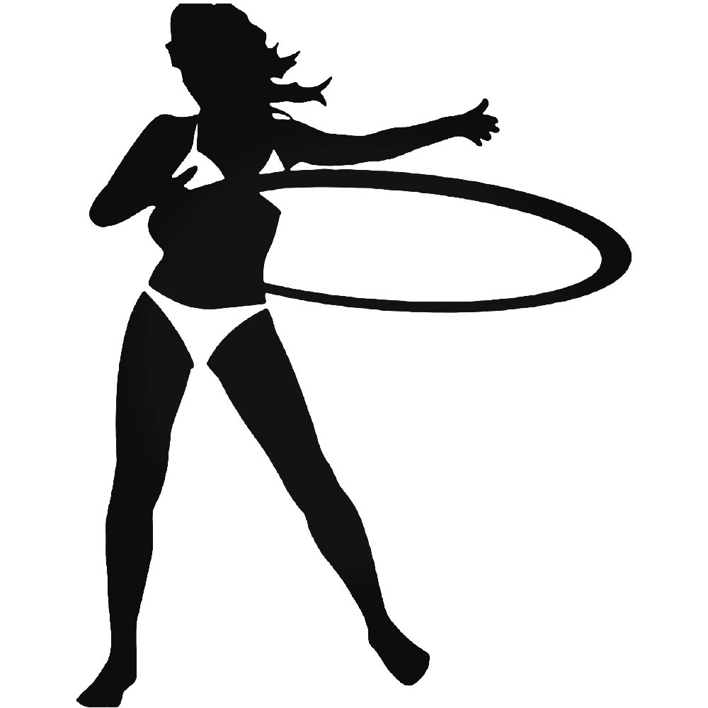 1000x1000 Hula Hoop Girl Vinyl Decal Sticker