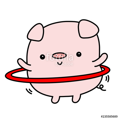 500x500 Pig Playing With A Hula Hoop Stock Photo And Royalty Free Images