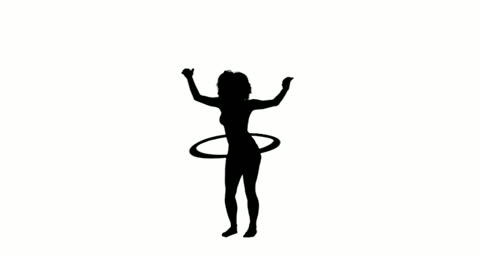 480x268 Video Silhouette Of A Woman Using A Hula Hoop