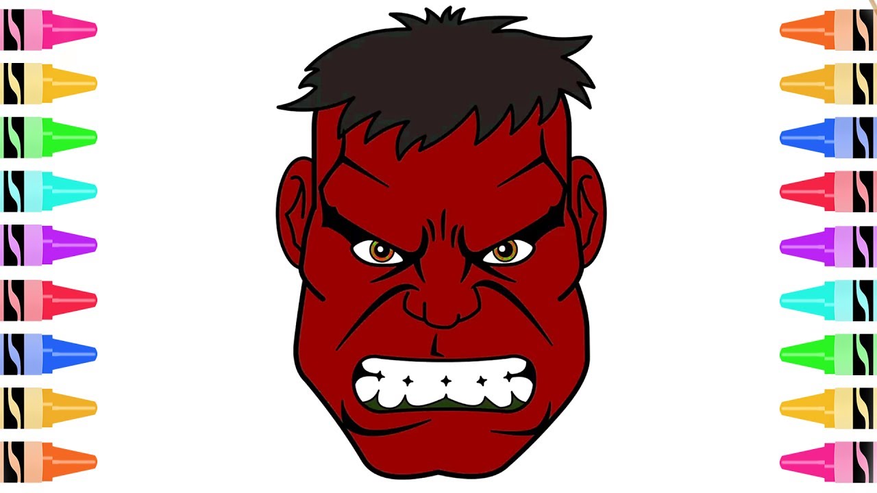 1280x720 How To Draw Red Hulk Coloring Pages Kids Learn Drawing Art