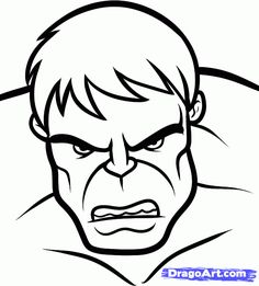 Hulk Face Drawing