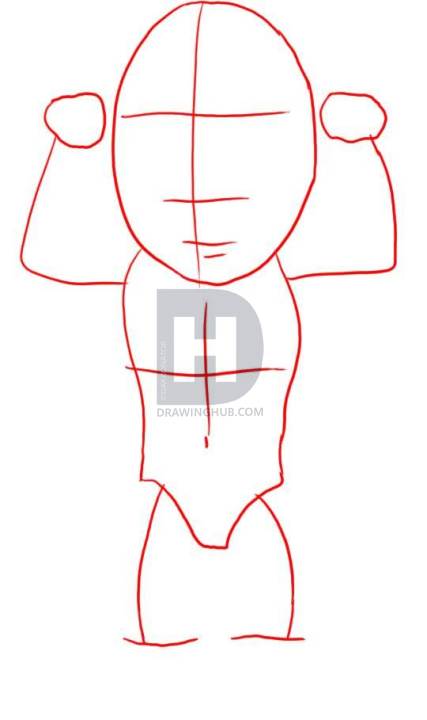 427x720 how to draw chibi hulk hogan, step