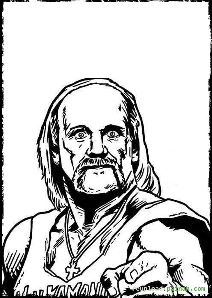 728x1024 Hulk Hogan Coloring Pages