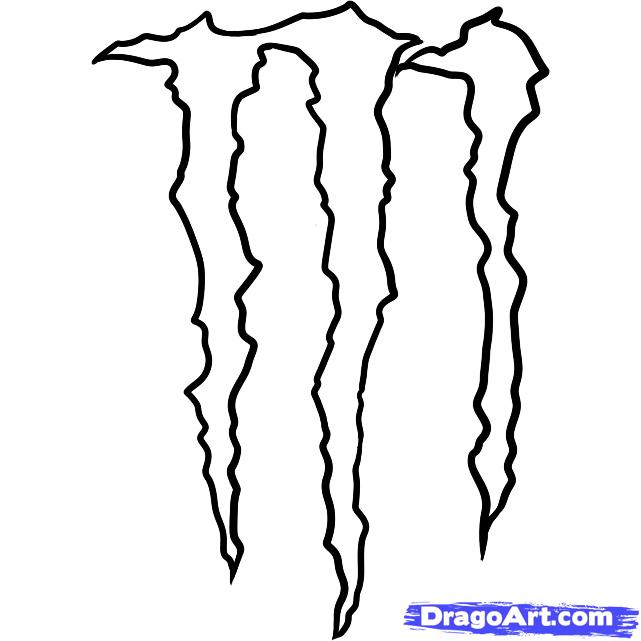 641x641 how to draw monster energy logo, monster logo, step