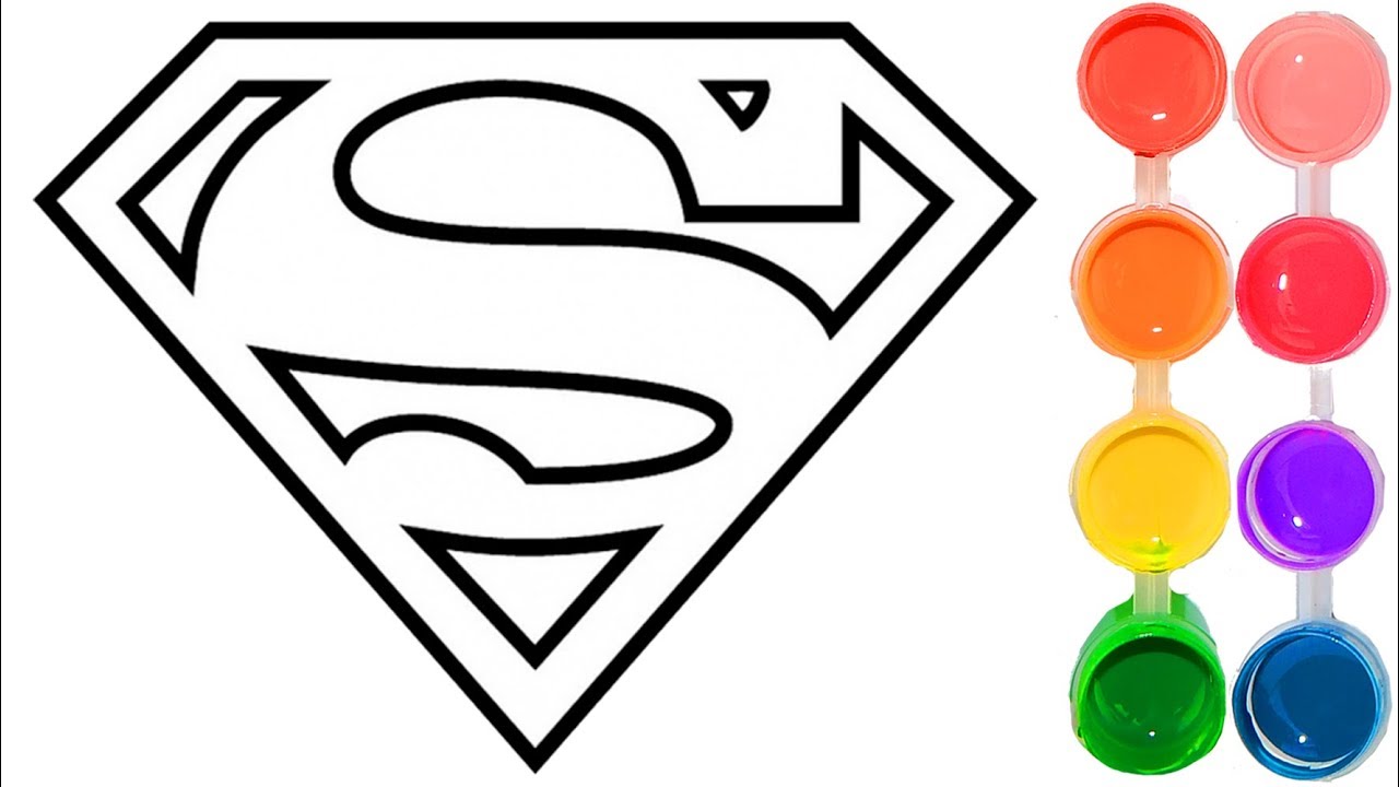 1280x720 How To Draw Color Superman Logo Superhero Drawing Tutorial