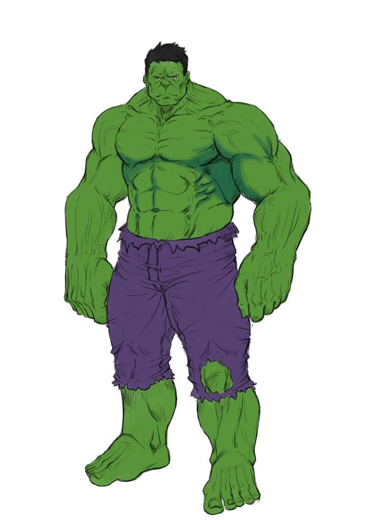 724x1024 Ways To Draw The Hulk Realistic And Cartoon Style