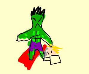300x250 Hulk Smash Thor With Him Butt