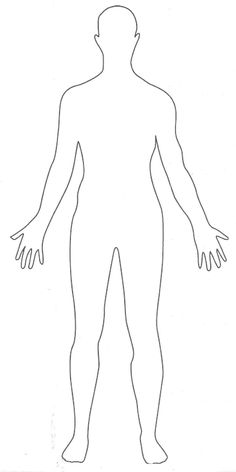 236x472 Printable Human Body Outline