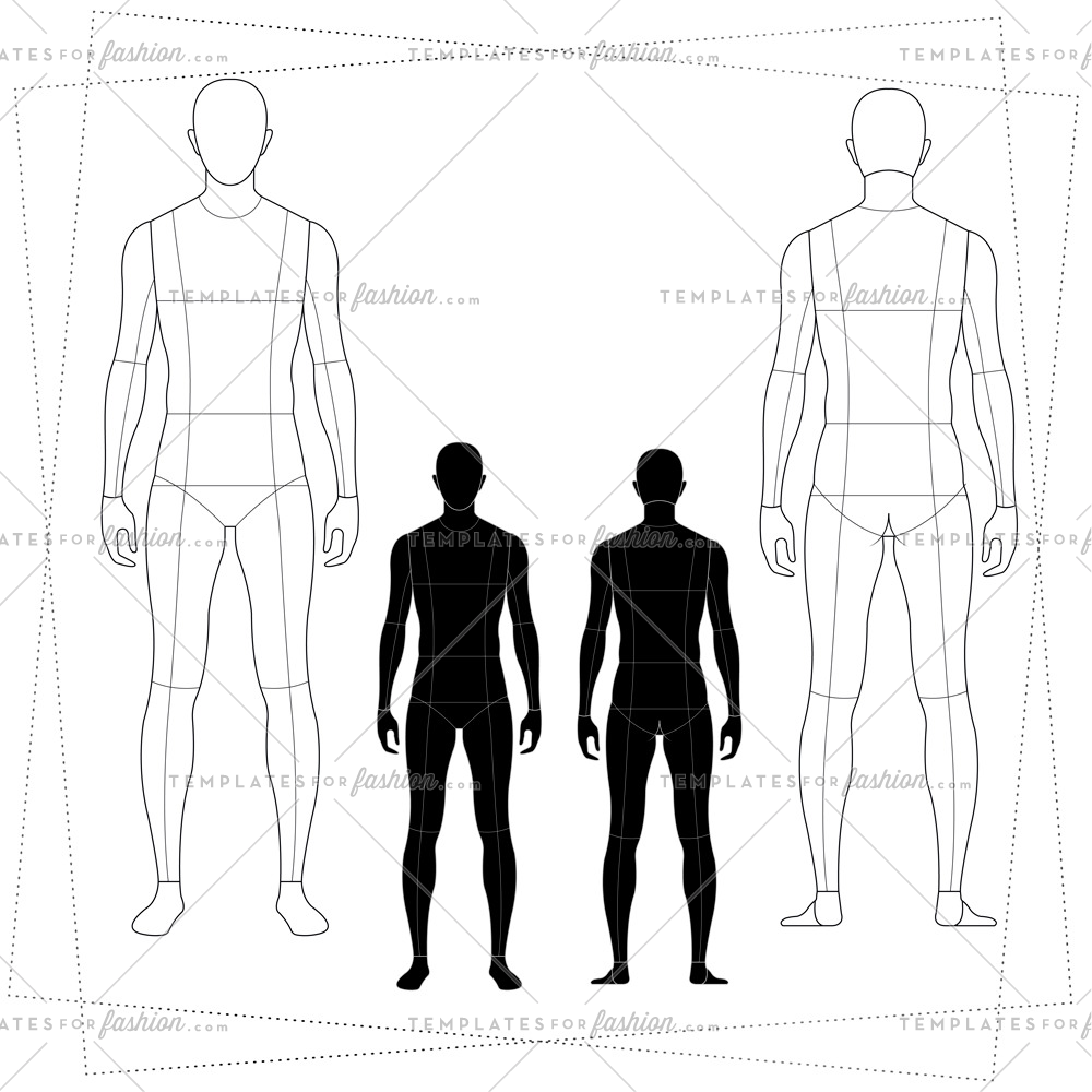 human body template for fashion design