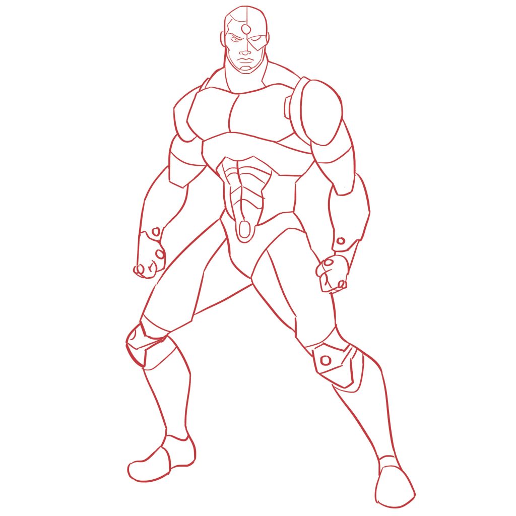 1024x1024 Learn To Draw Cyborg In Easy Steps