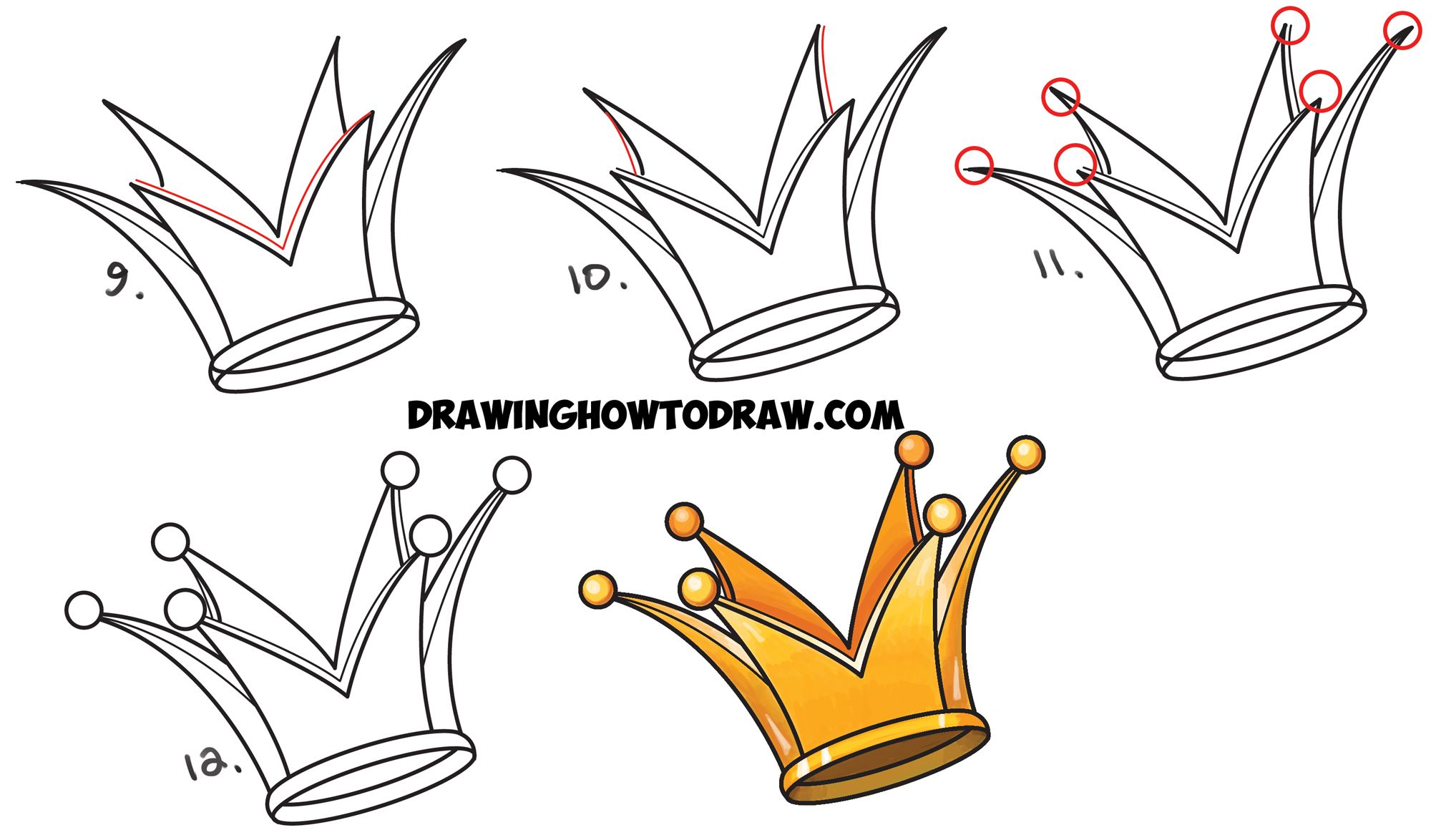 2000x1174 How To Draw A Crown