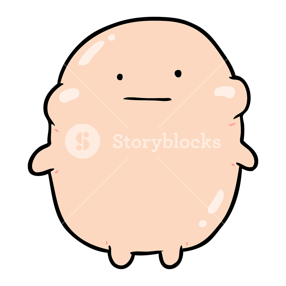 1000x1000 Cute Fat Cartoon Human Royalty Free Stock Image
