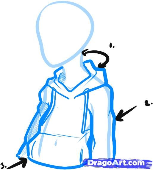514x570 how to draw anime hoodies
