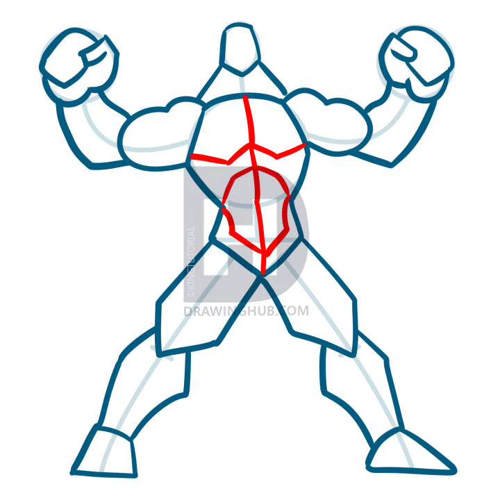 720x720 How To Draw Muscles, Step