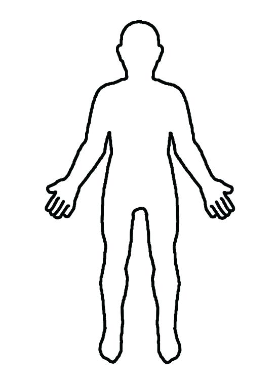 547x752 outline body printable human body outline template outline drawing