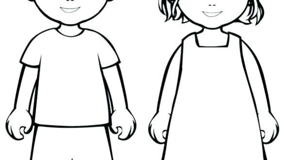 585x329 Coloring Pages Child Body Outline