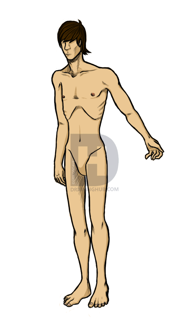 639x1103 How To Draw An Anorexic Male, Step