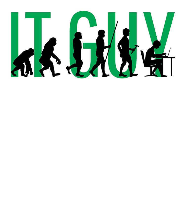 750x900 It Guy Evolution Information Technology Computer Drawing