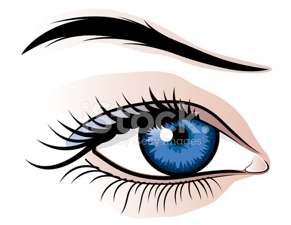 568x440 Female Eye Illustration Stock Vector