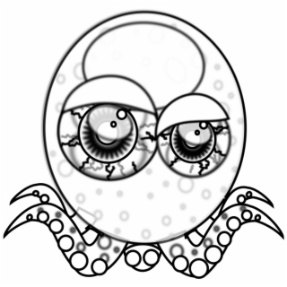 320x320 Crazy Eye Drawing