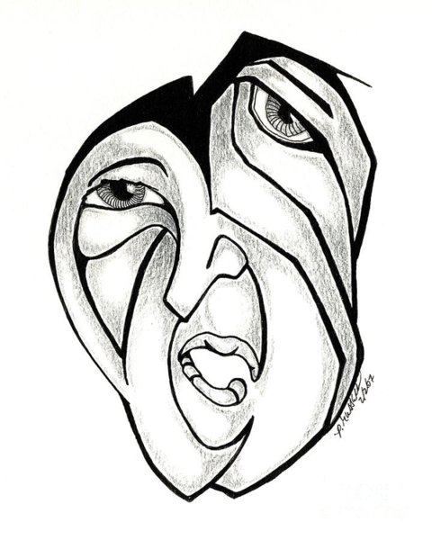 480x600 Human Face Abstract Drawings