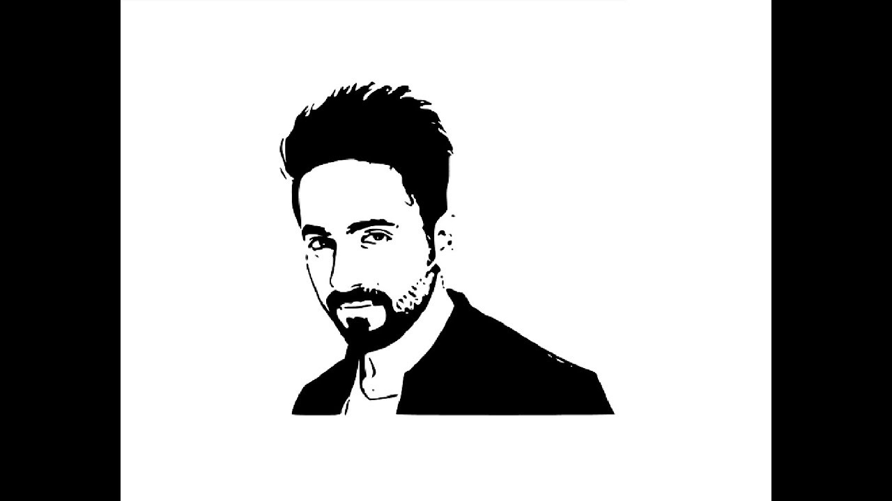 1280x720 How To Draw Ayushmann Khurrana Face Pencil Drawing Step