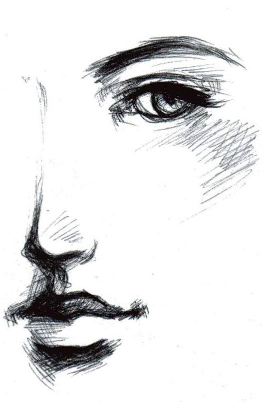 525x806 Human Face Drawings In Face Sketch