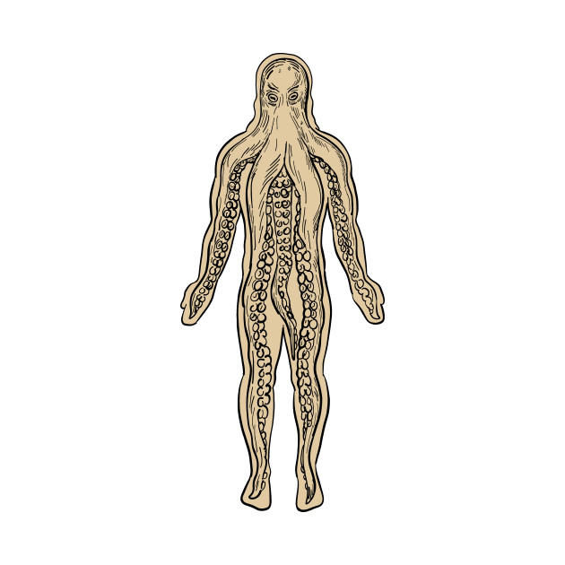 630x630 Alien Octopus Inside Human Body Drawing