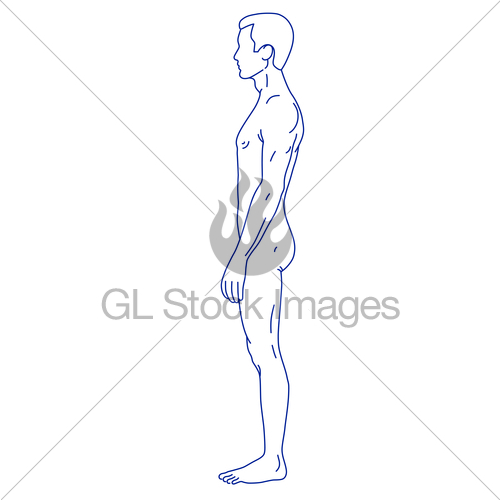 500x500 Fashion Man Outlined Linear Template Full Length Figure S Gl