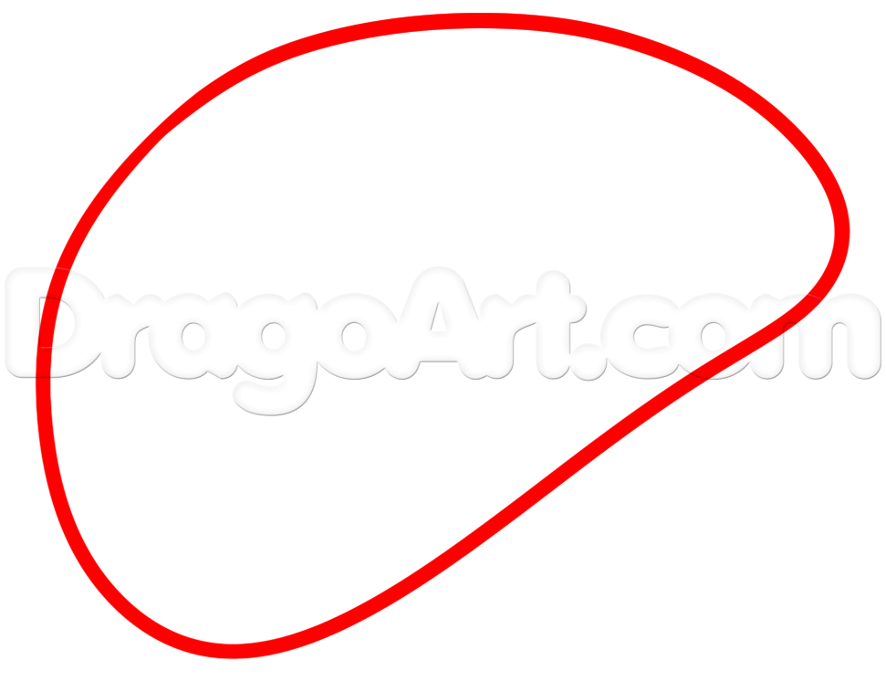 971x746 Drawing A Brain For Kids, Step