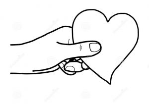 300x210 How To Draw A Hand Holding A Human Heart Step