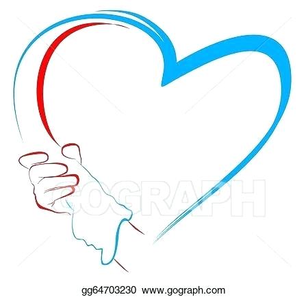 450x433 Drawing Of A Hand Holding A Heart Running