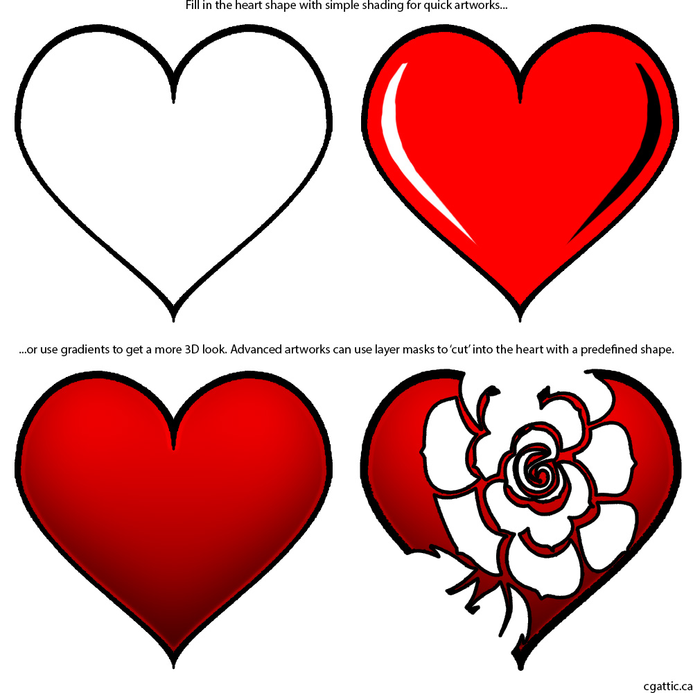 1000x1000 Collection Of 'heart Cartoon Drawing' Download More Than