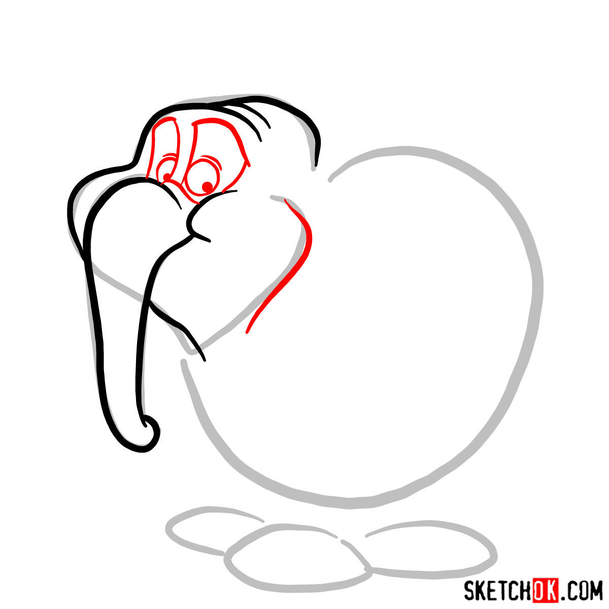 1200x1200 How To Draw Tantor The Elephant