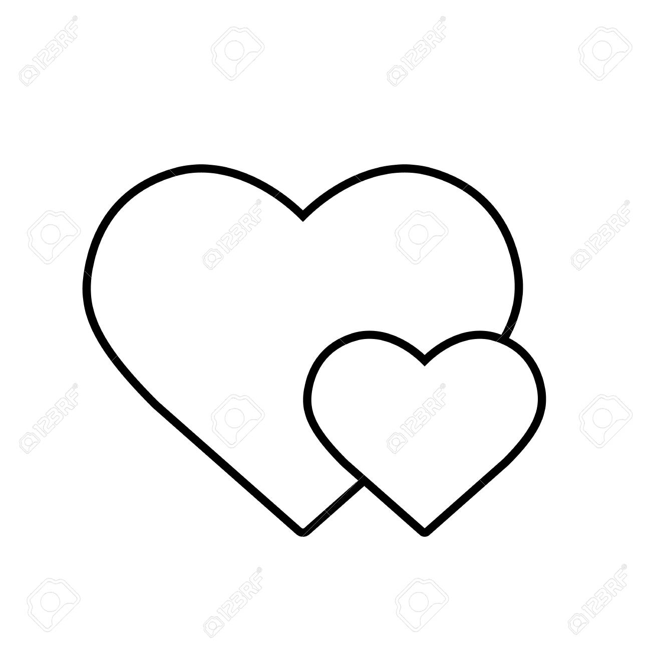 1300x1300 Huge Collection Of 'heart Outline Drawing' Download More Than
