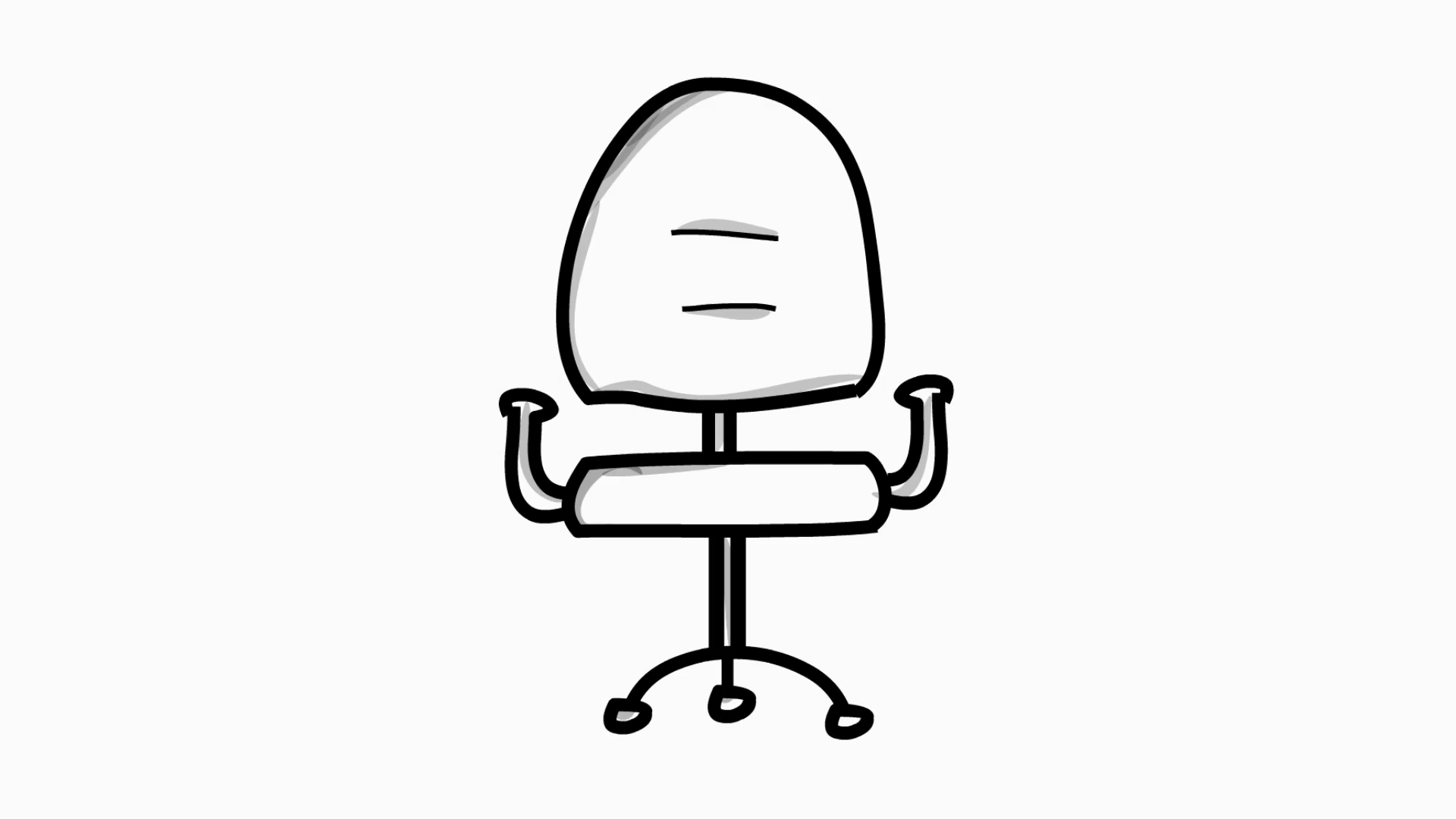 1920x1080 Office Chair Line Drawing Illustration Animation With Transparent