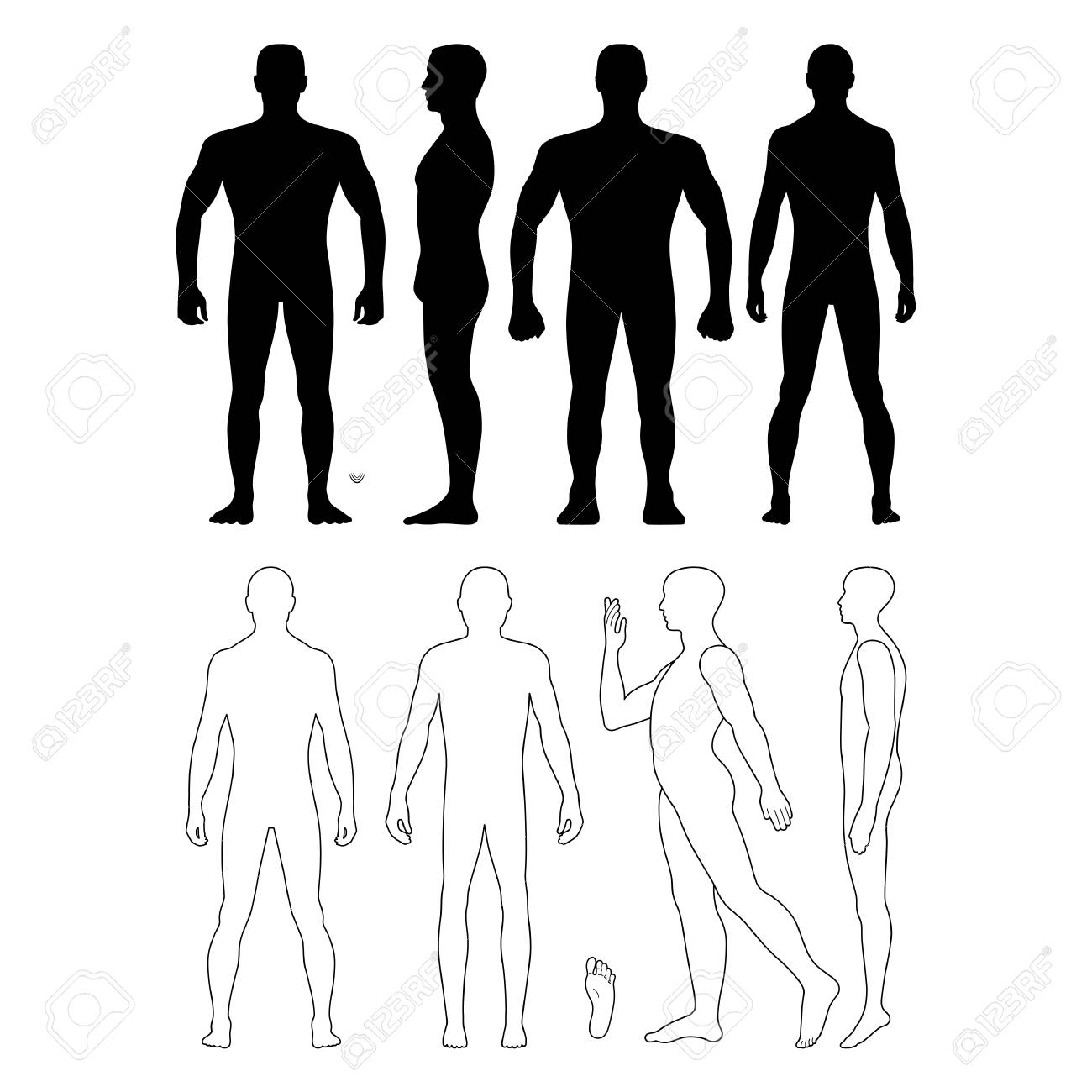 1300x1300 Huge Collection Of 'man Body Silhouette' Download More Than